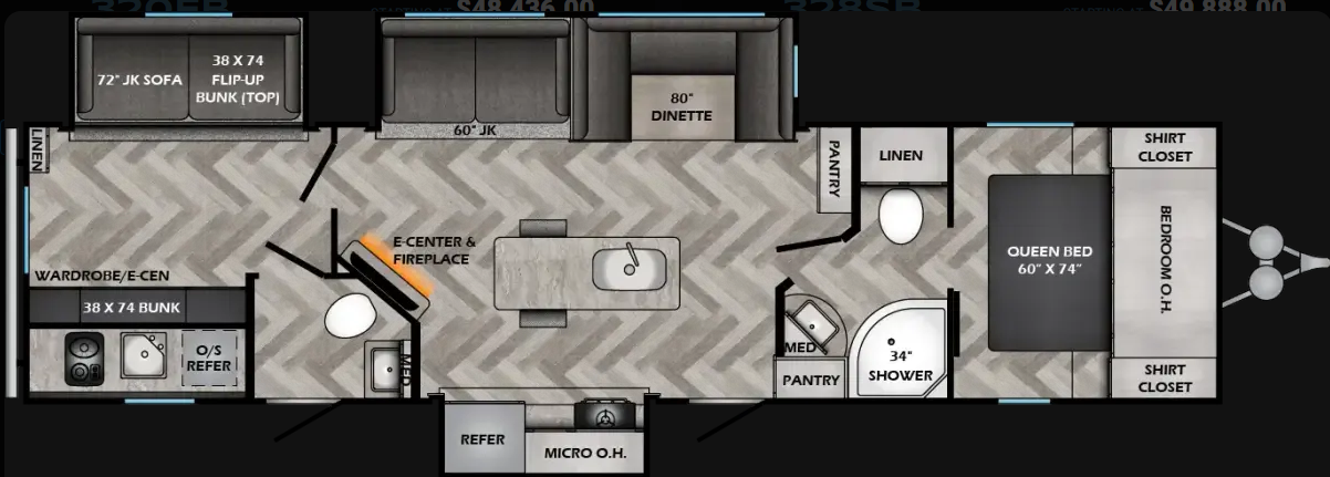 View 2025 CrossRoads Zinger 331BH complete specs and manufacturer brochures