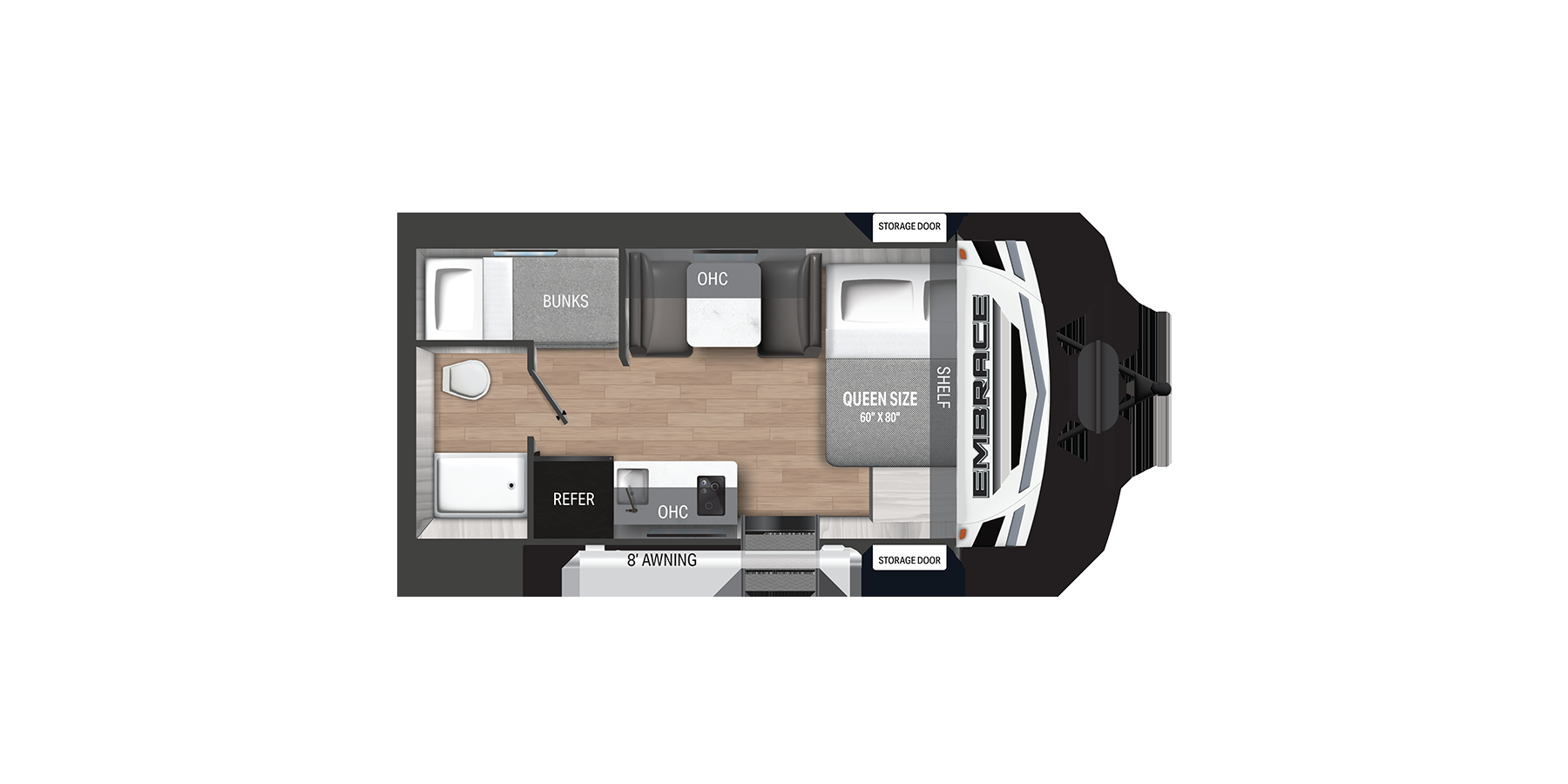 View 2025 Cruiser RV Embrace EL17BH complete specs and manufacturer brochures