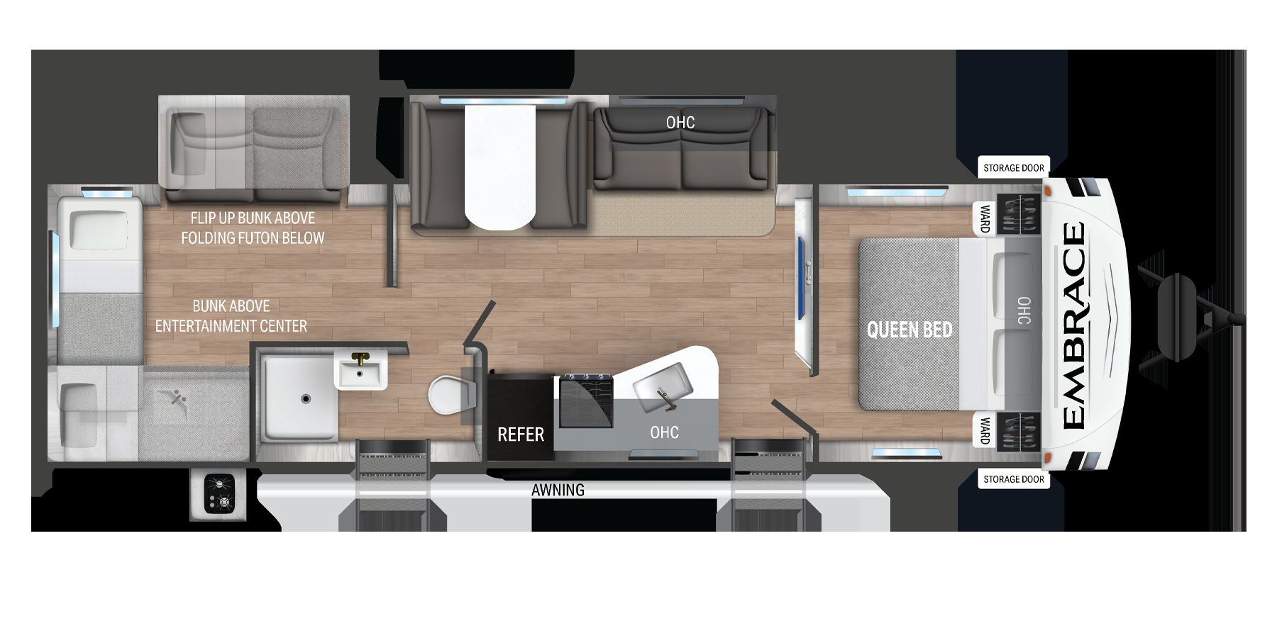 View 2025 Cruiser RV Embrace EL32BH complete specs and manufacturer brochures