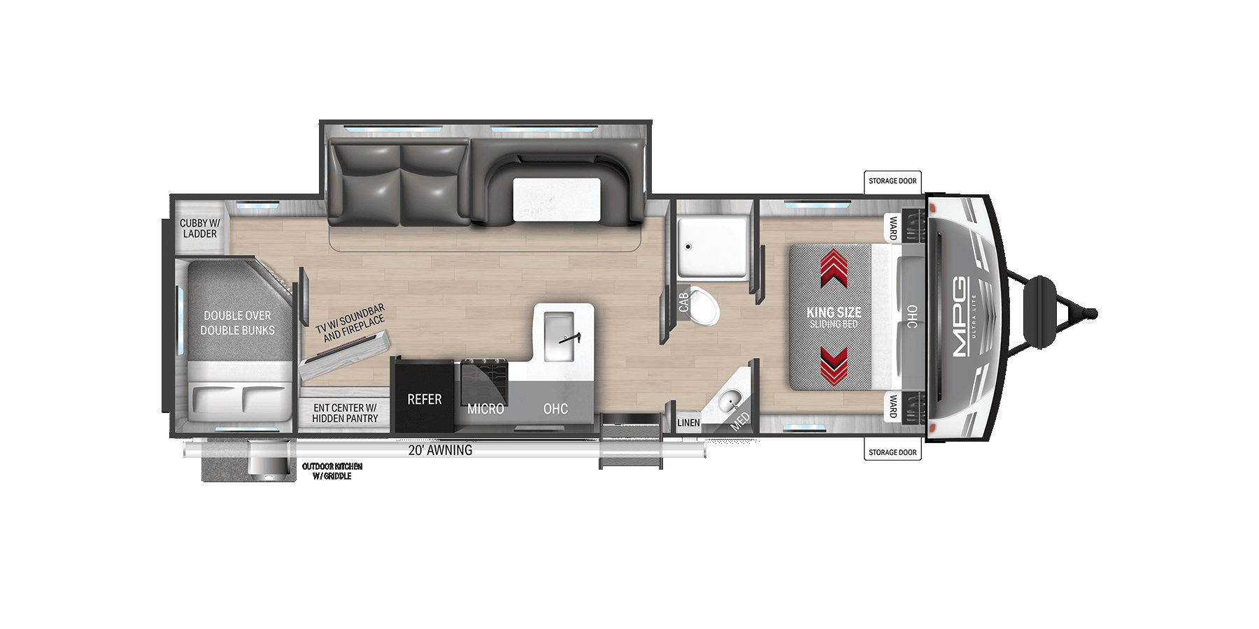 View 2025 Cruiser RV MPG 2960BH complete specs and manufacturer brochures