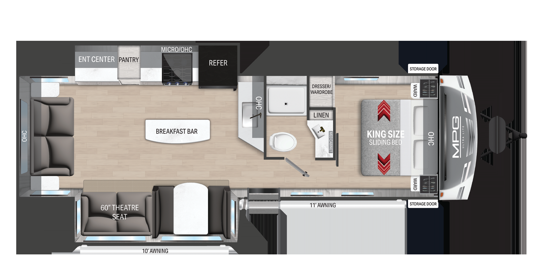 View 2025 Cruiser RV MPG 3000RL complete specs and manufacturer brochures