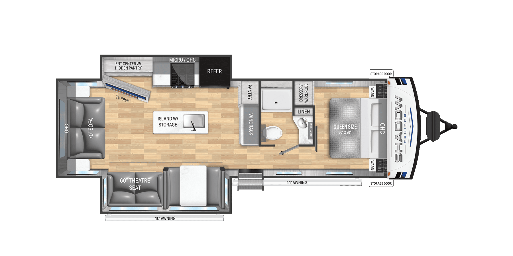 View 2025 Cruiser RV Shadow Cruiser 300RLS complete specs and manufacturer brochures