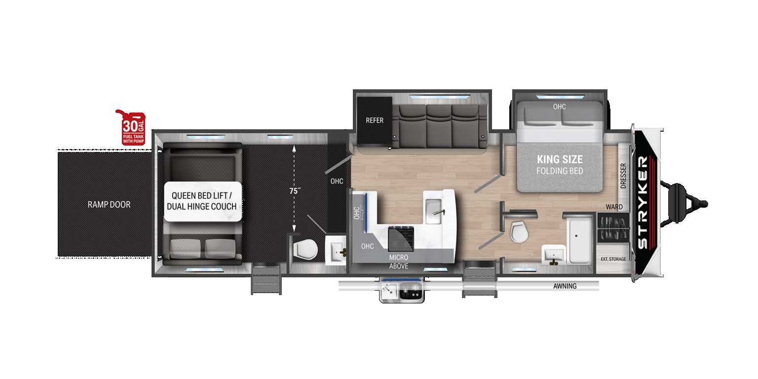 View 2025 Cruiser RV Stryker STG 3313 complete specs and manufacturer brochures