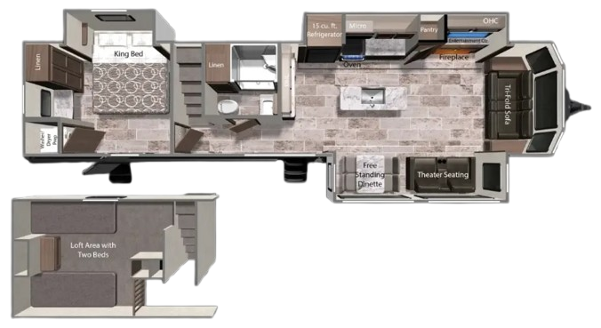 View 2025 Dutchmen Aspen Trail 390LOFT complete specs and manufacturer brochures