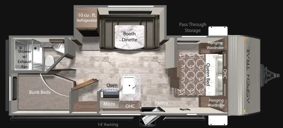 View 2025 Dutchmen Aspen Trail LE  23BH complete specs and manufacturer brochures