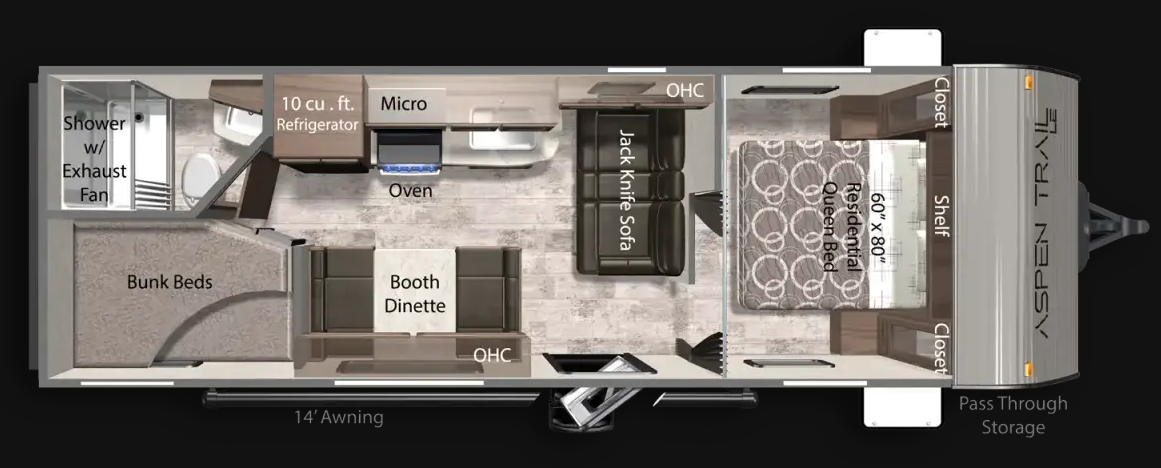 View 2025 Dutchmen Aspen Trail LE 25BH complete specs and manufacturer brochures