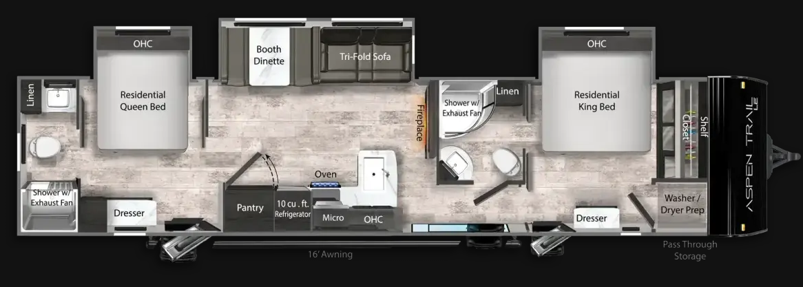 View 2025 Dutchmen Aspen Trail LE 38DS complete specs and manufacturer brochures