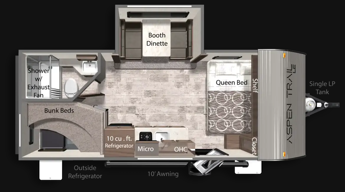 View 2025 Dutchmen Aspen Trail Mini 1980BH complete specs and manufacturer brochures