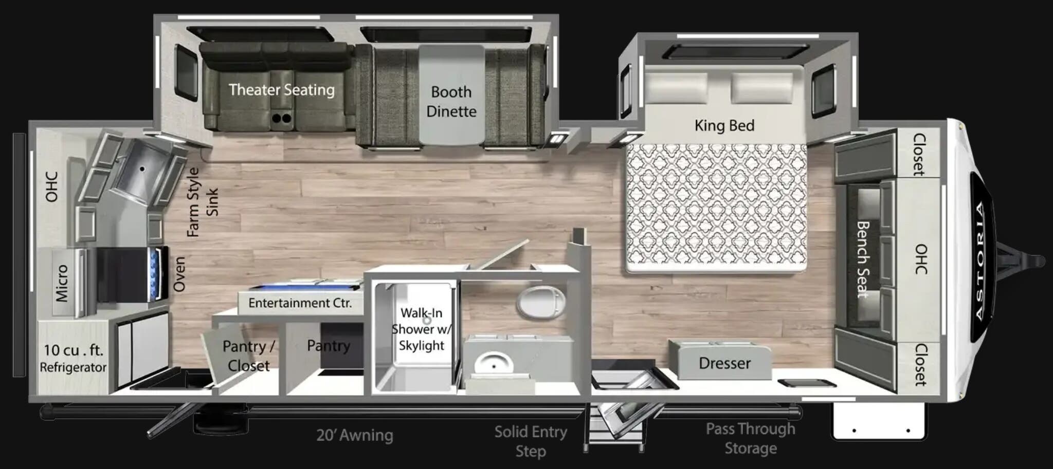 View 2025 Dutchmen Astoria 2623RK complete specs and manufacturer brochures
