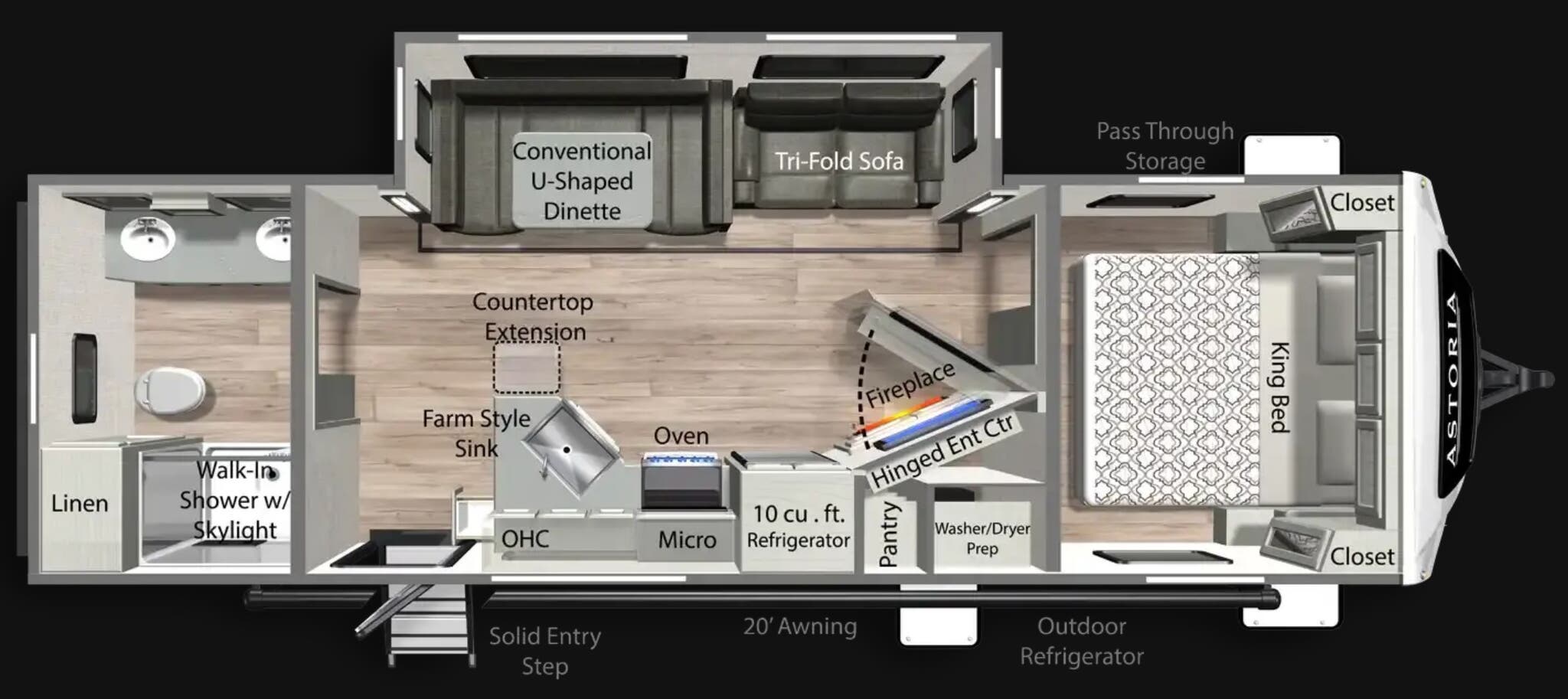 View 2025 Dutchmen Astoria 2703RB complete specs and manufacturer brochures