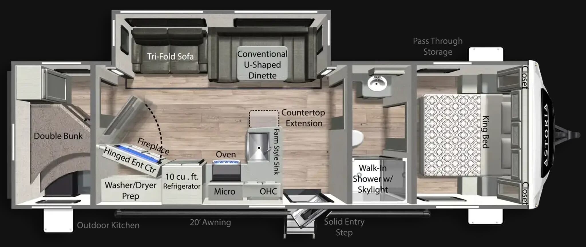 View 2025 Dutchmen Astoria 2903BH complete specs and manufacturer brochures