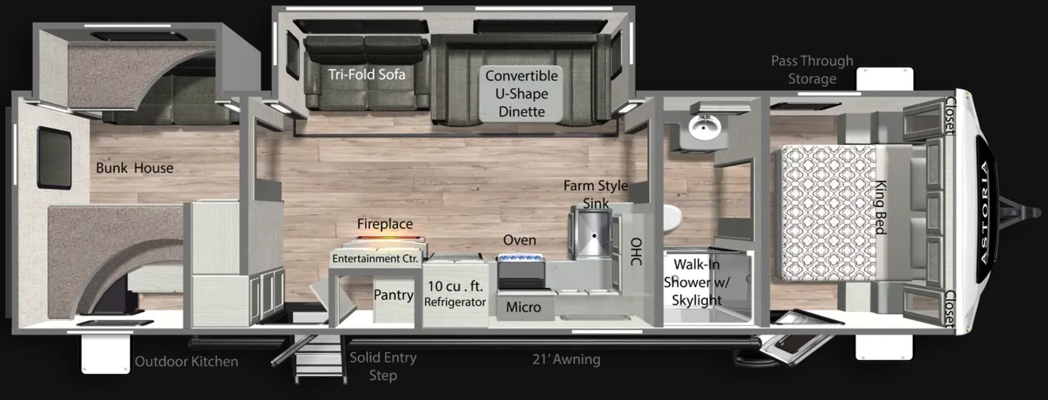 View 2025 Dutchmen Astoria 3203BH complete specs and manufacturer brochures