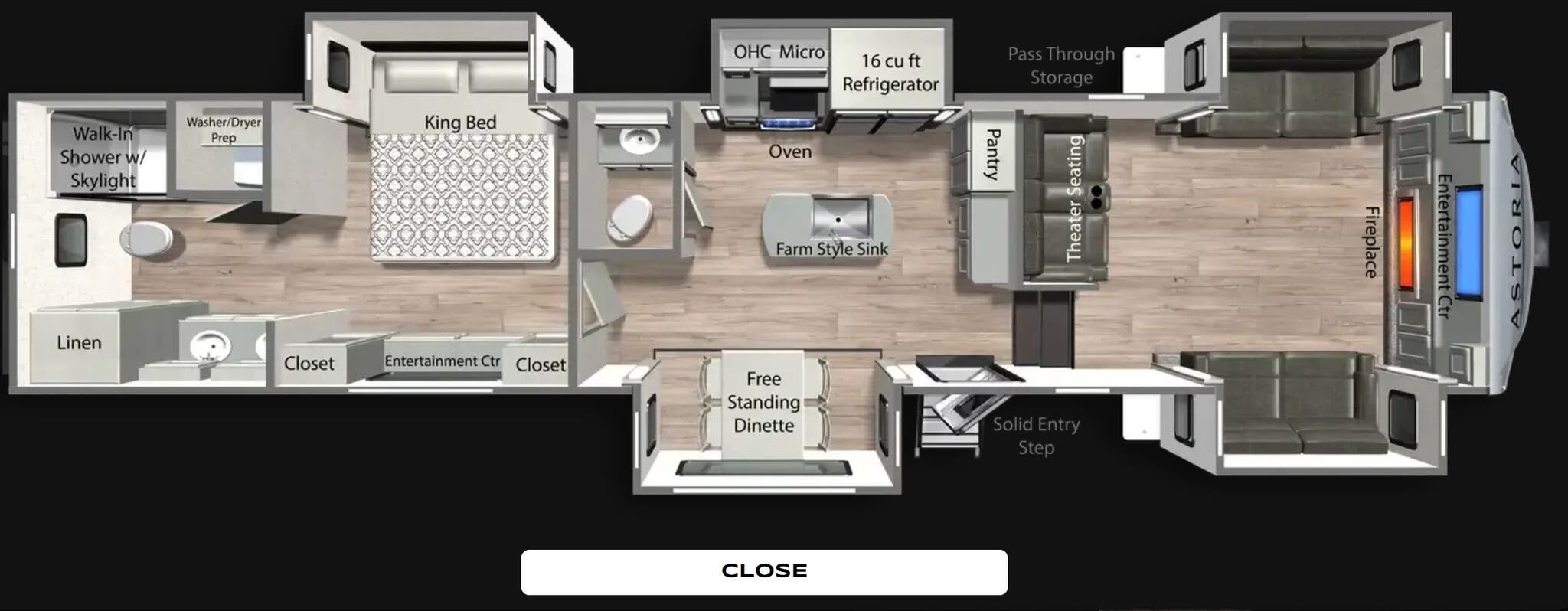 View 2025 Dutchmen Astoria 3803FLP complete specs and manufacturer brochures
