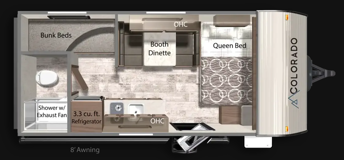 View 2025 Dutchmen Colorado 17BHC complete specs and manufacturer brochures