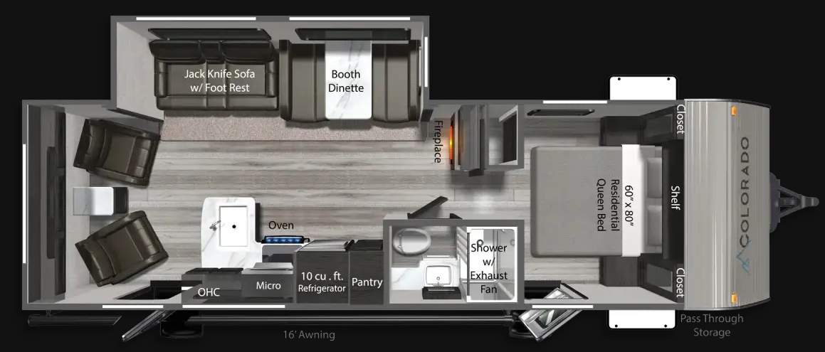 View 2025 Dutchmen Colorado 26RLC complete specs and manufacturer brochures