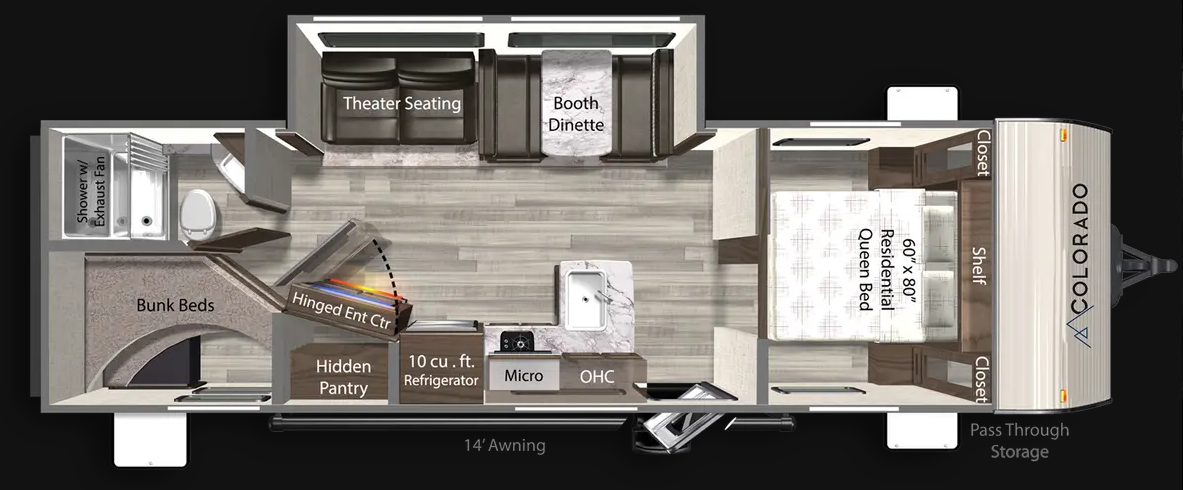 View 2025 Dutchmen Colorado 270BHC complete specs and manufacturer brochures
