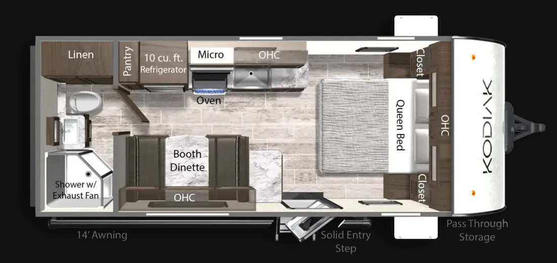 View 2025 Dutchmen Kodiak 201QB complete specs and manufacturer brochures