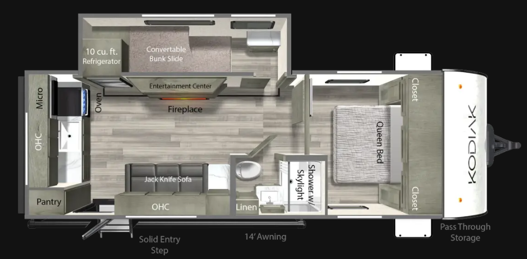 View 2025 Dutchmen Kodiak 241BHSL complete specs and manufacturer brochures
