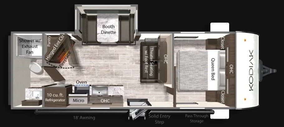 View 2025 Dutchmen Kodiak 242RBSL complete specs and manufacturer brochures
