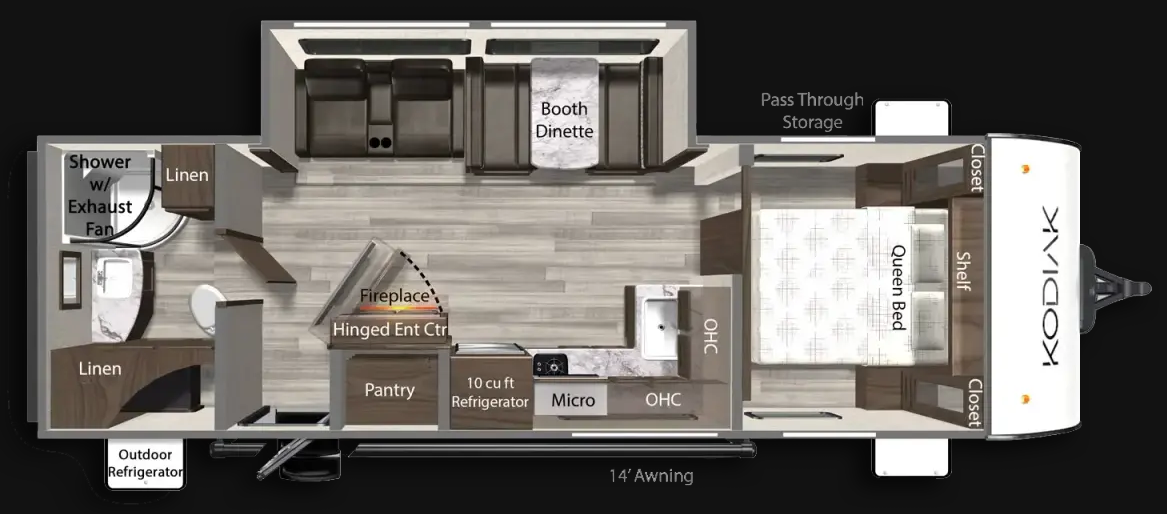 View 2025 Dutchmen Kodiak 260RBSL complete specs and manufacturer brochures