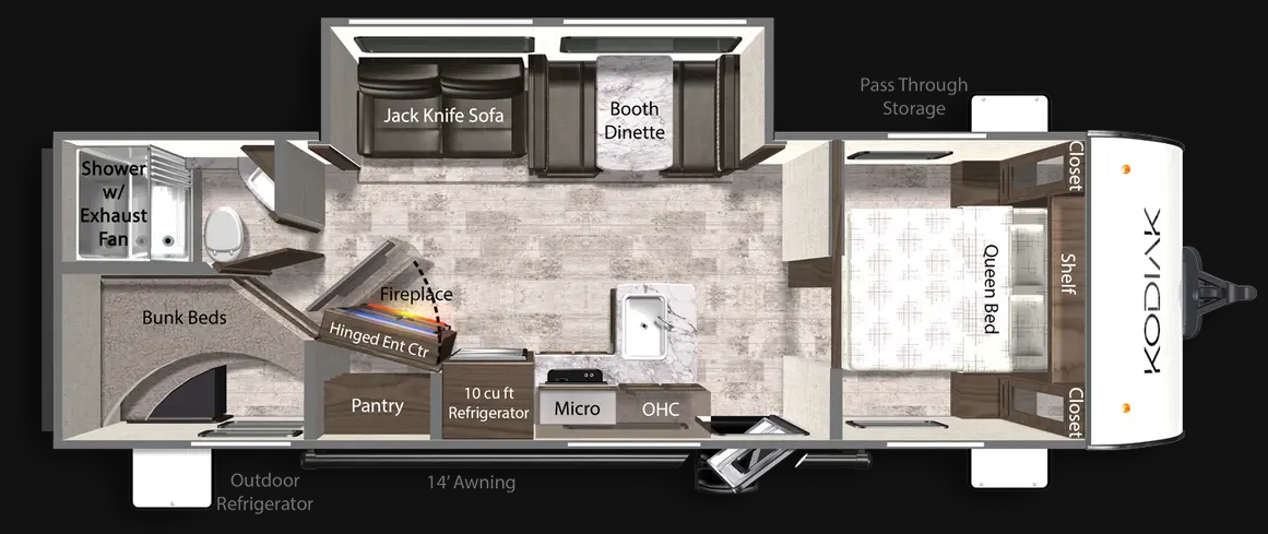 View 2025 Dutchmen Kodiak 270BHSL complete specs and manufacturer brochures