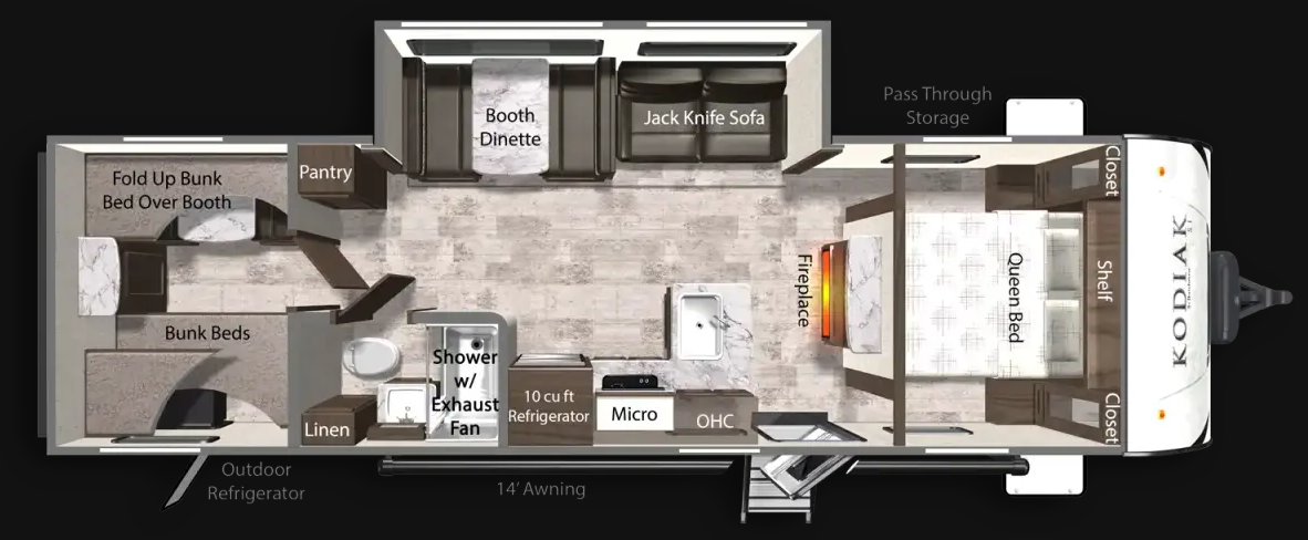 View 2025 Dutchmen Kodiak 280BHSL complete specs and manufacturer brochures
