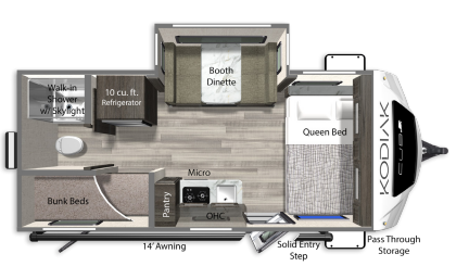View 2025 Dutchmen Kodiak Cub 170BH complete specs and manufacturer brochures