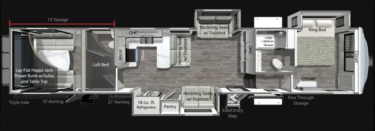 View 2025 Dutchmen Voltage 4225 complete specs and manufacturer brochures