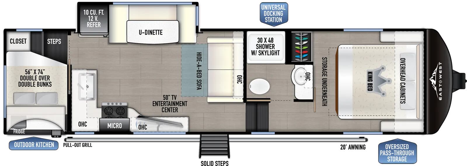 View 2025 East to West Tandara 27BH-OK complete specs and manufacturer brochures