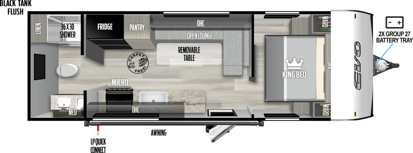 View 2025 Forest River EVO 23RB complete specs and manufacturer brochures