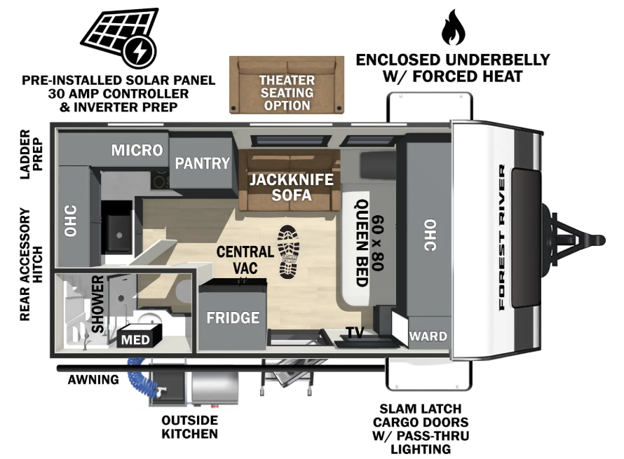 View 2025 Forest River IBEX 16MRJ complete specs and manufacturer brochures
