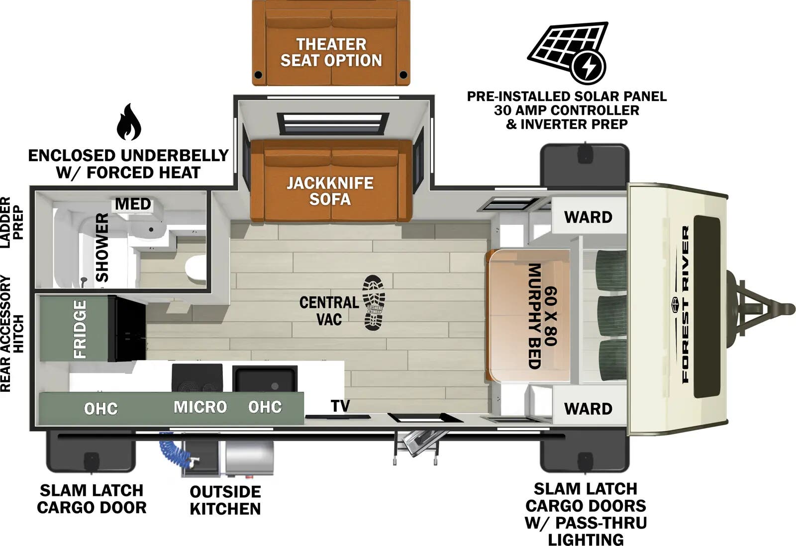 View 2025 Forest River No Boundaries NB20.1 complete specs and manufacturer brochures