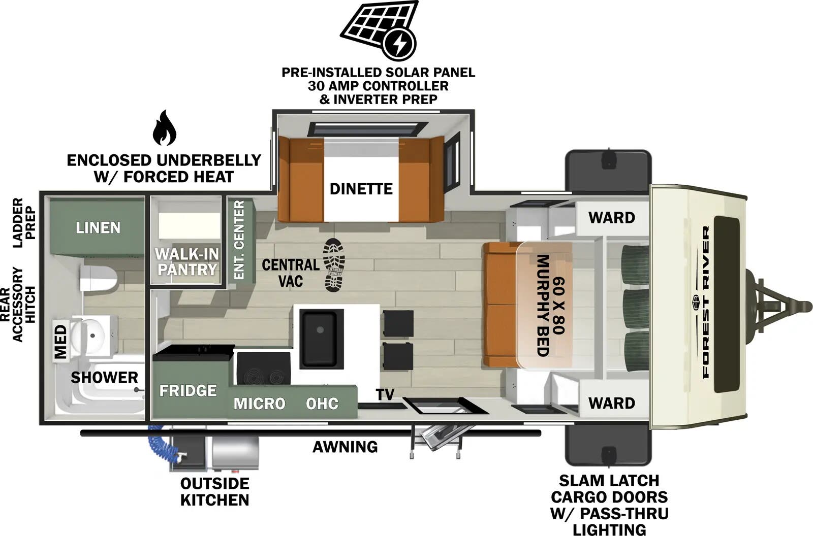 View 2025 Forest River No Boundaries NB20.4 complete specs and manufacturer brochures