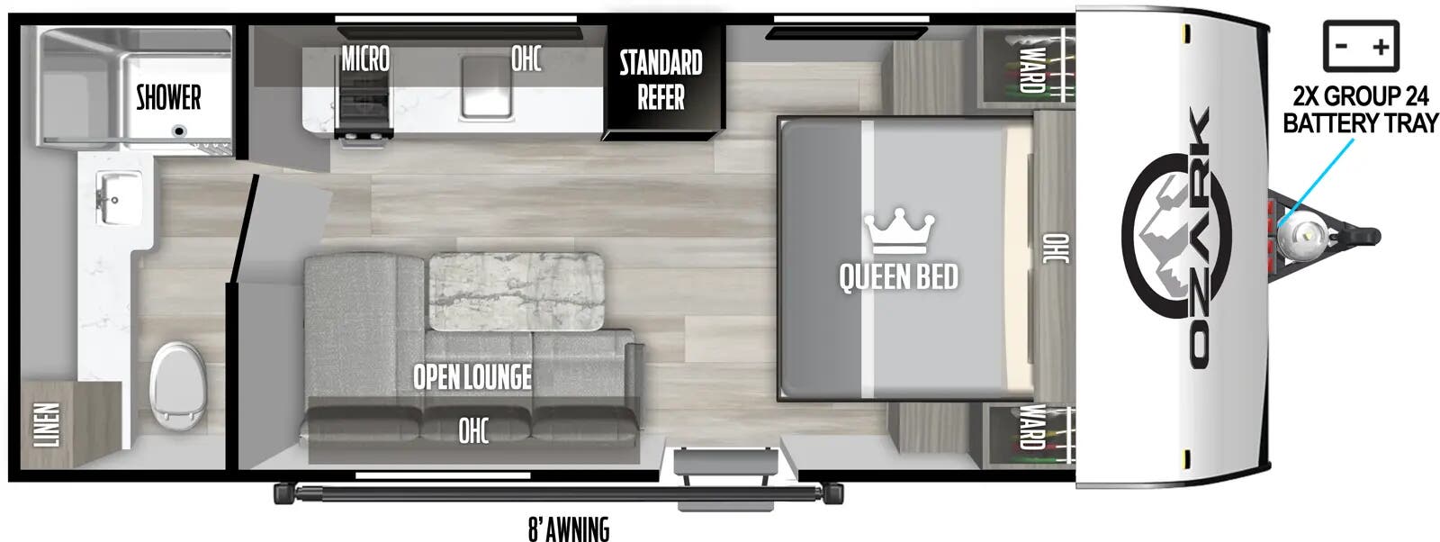 View 2025 Forest River Ozark LE 1610FBLE complete specs and manufacturer brochures