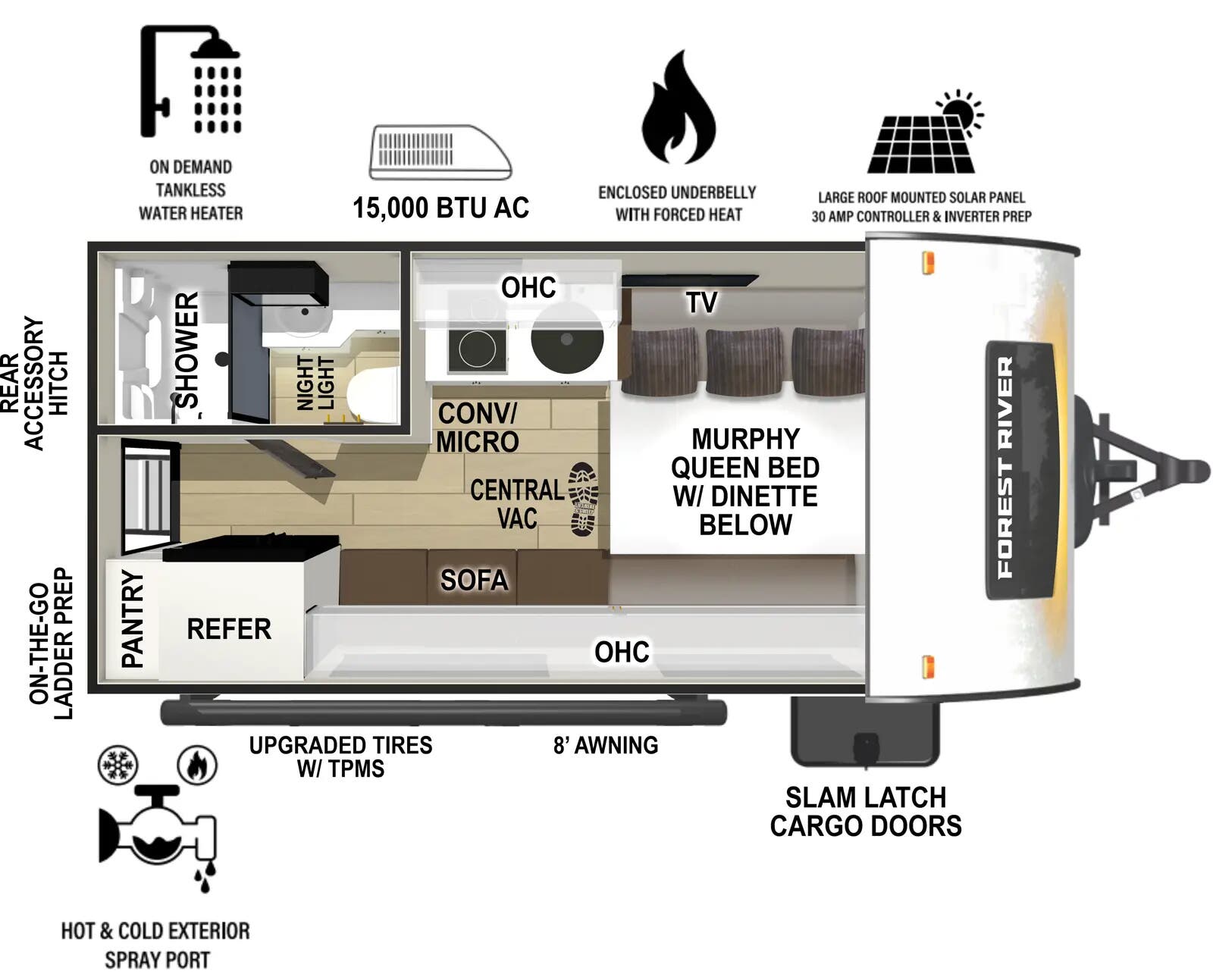 View 2025 Forest River R-Pod RP-153 complete specs and manufacturer brochures