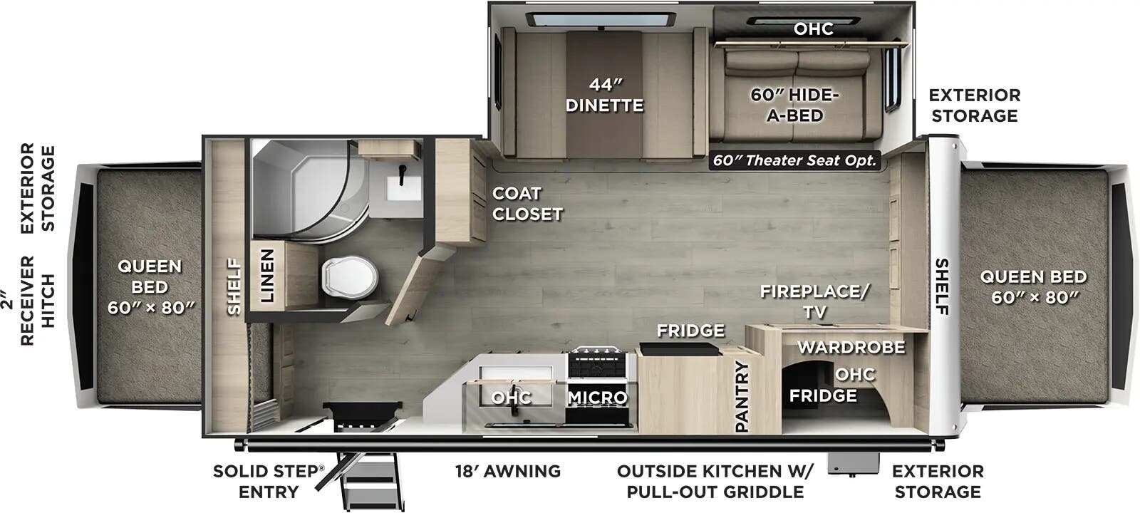View 2025 Forest River Rockwood Roo 235S complete specs and manufacturer brochures