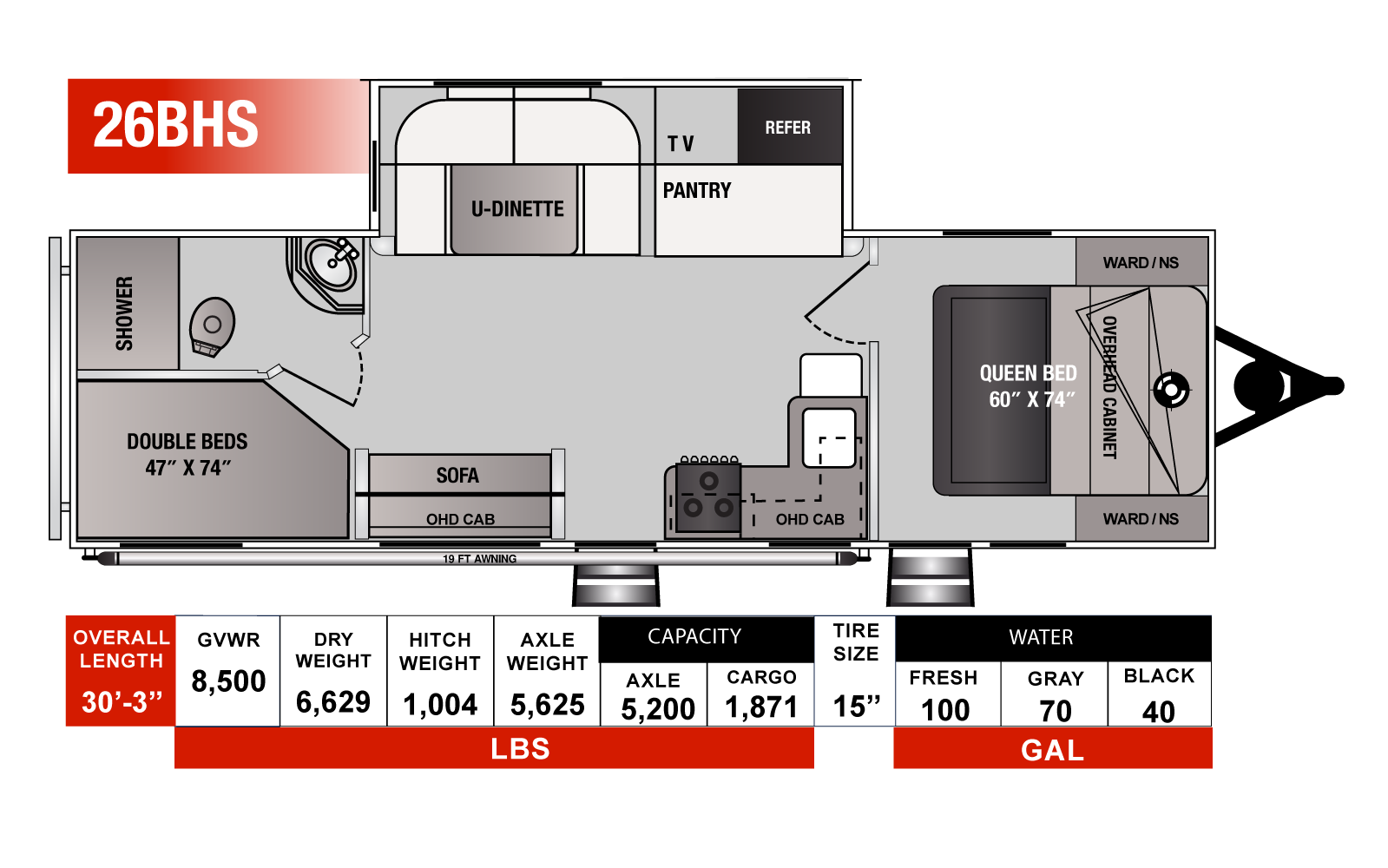 View 2025 Genesis Supreme Northland 26BHS complete specs and manufacturer brochures