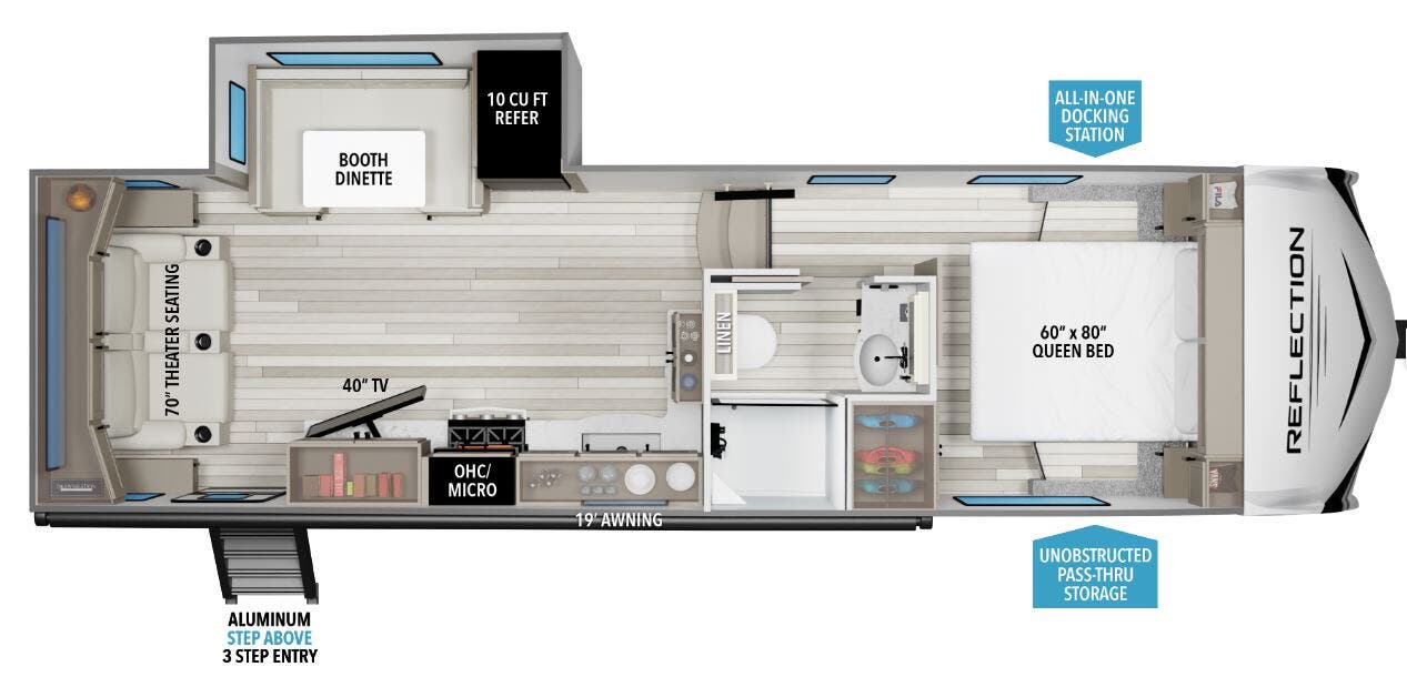 View 2025 Grand Design Reflection 100 Series 24RL complete specs and manufacturer brochures