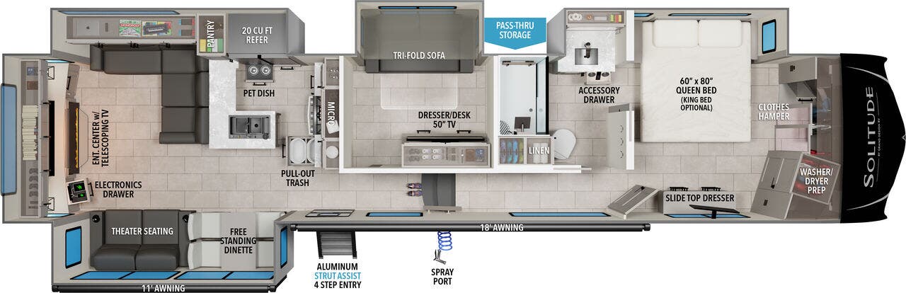 View 2025 Grand Design Solitude 388MBS complete specs and manufacturer brochures