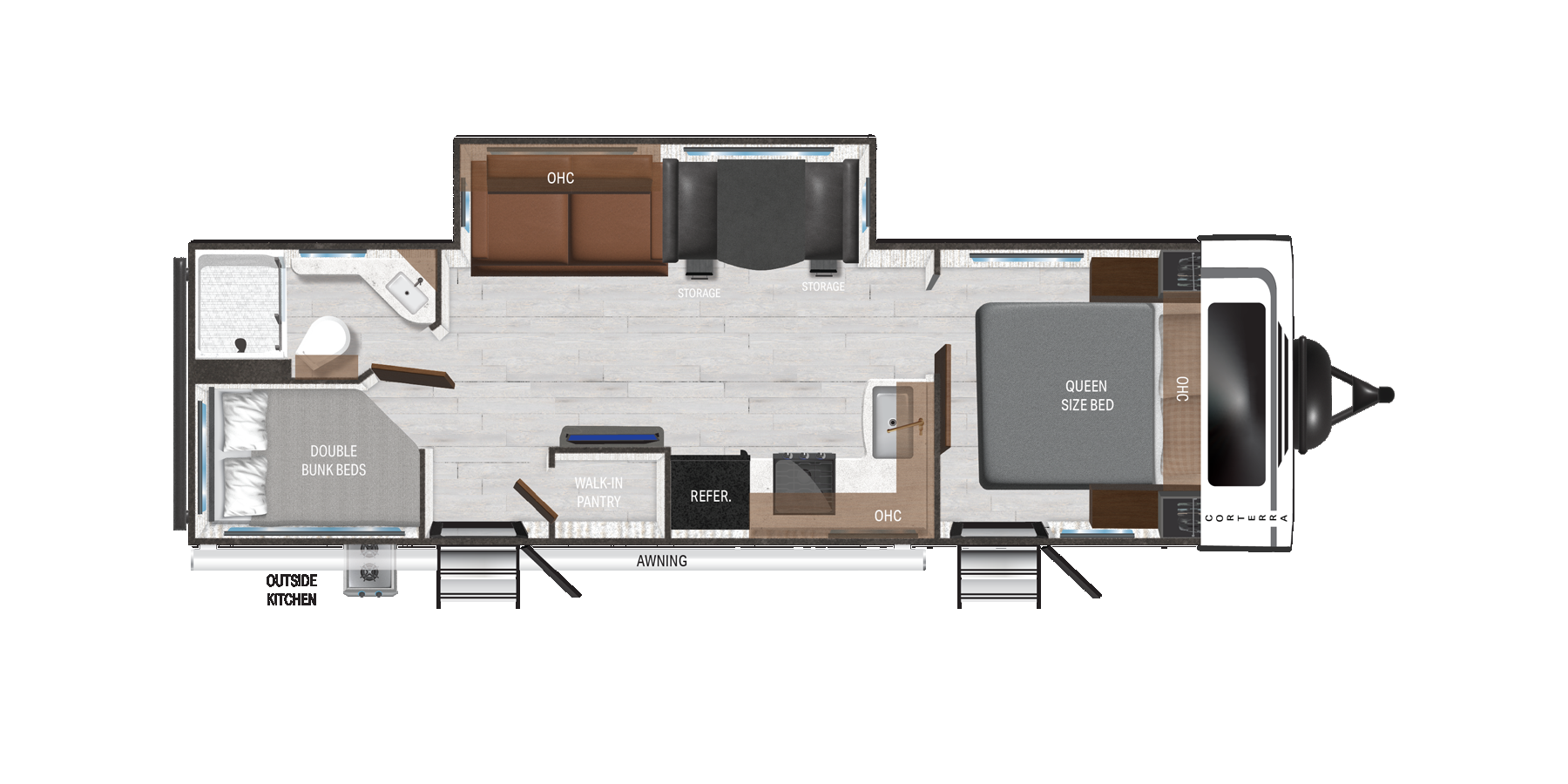 View 2025 Heartland Corterra 28.1BH complete specs and manufacturer brochures
