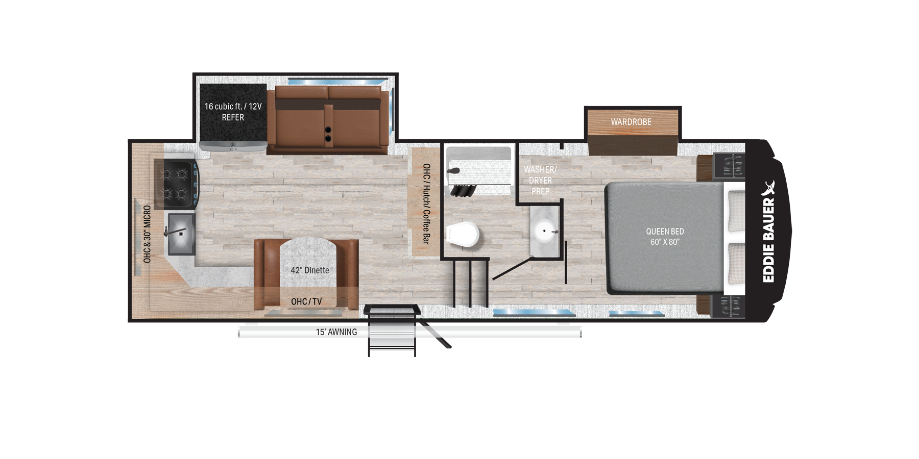 View 2025 Heartland Eddie Bauer 2500RK complete specs and manufacturer brochures