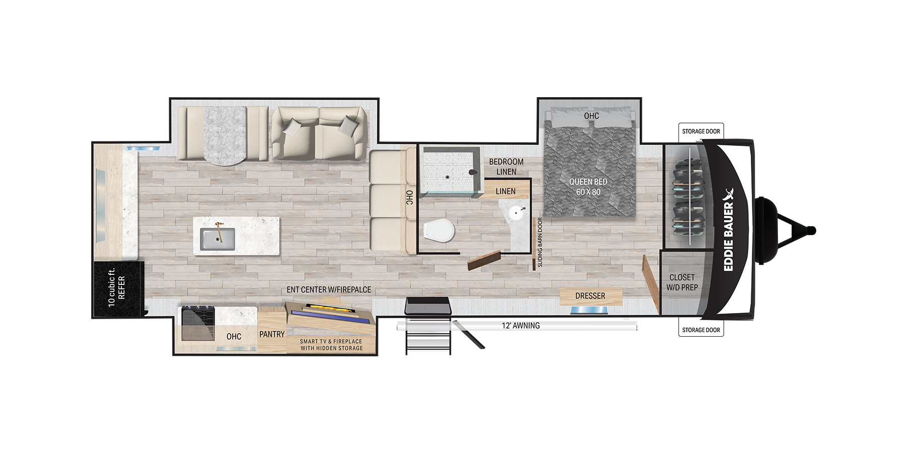 View 2025 Heartland Eddie Bauer 32MKS complete specs and manufacturer brochures