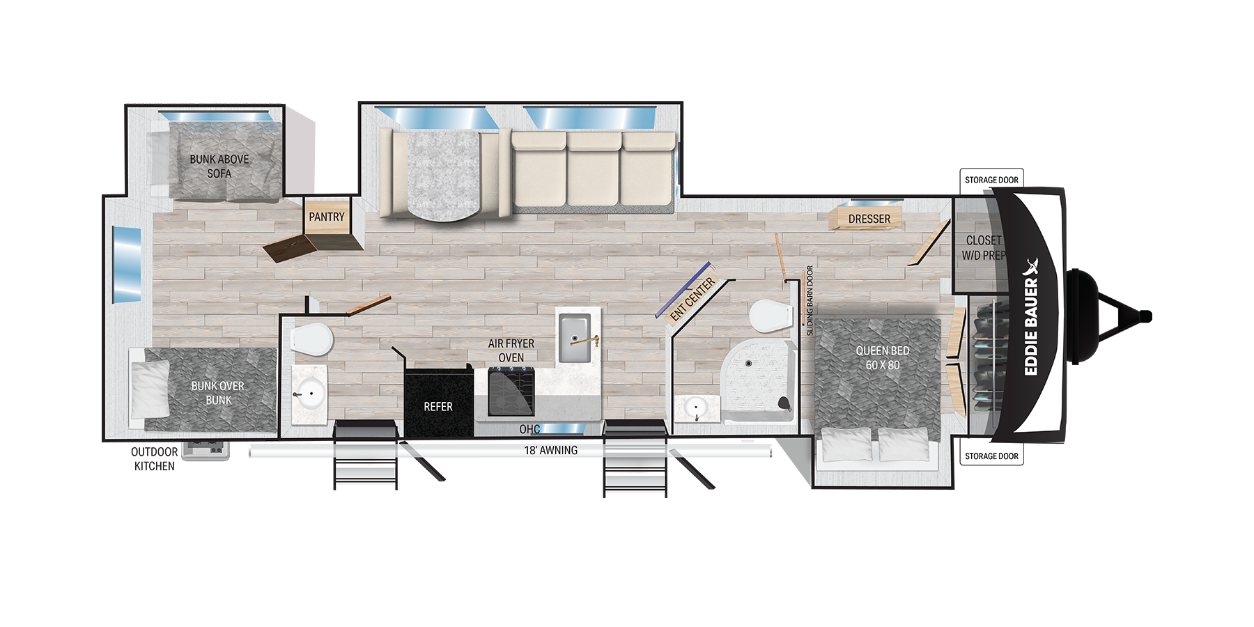 View 2025 Heartland Eddie Bauer 34BHS complete specs and manufacturer brochures