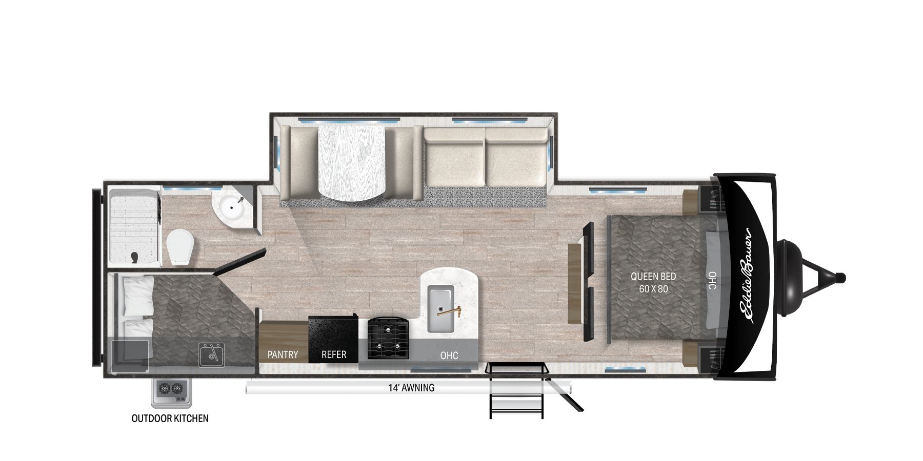 View 2025 Heartland Eddie Bauer EBL 262BH complete specs and manufacturer brochures
