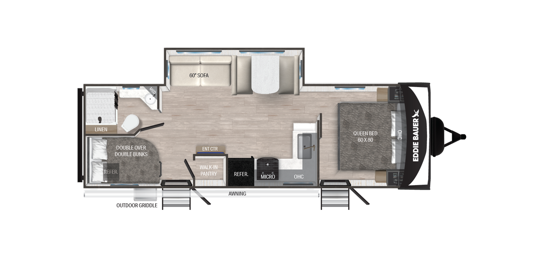 View 2025 Heartland Eddie Bauer EBL 2800BH complete specs and manufacturer brochures