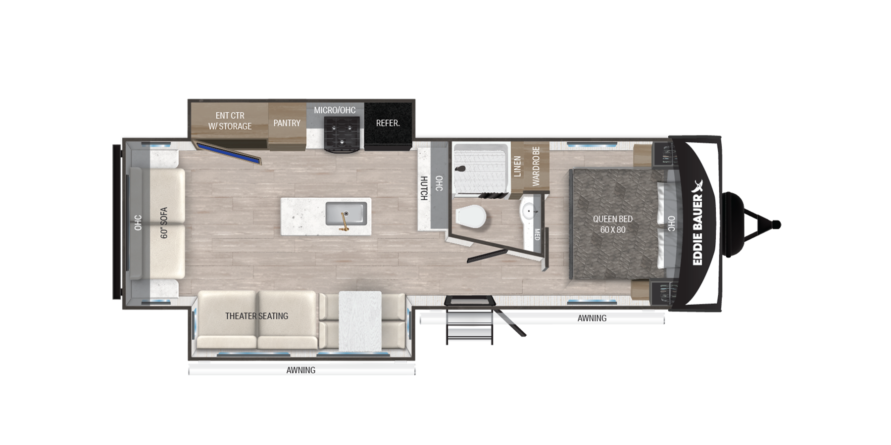 View 2025 Heartland Eddie Bauer EBL 2900RL complete specs and manufacturer brochures