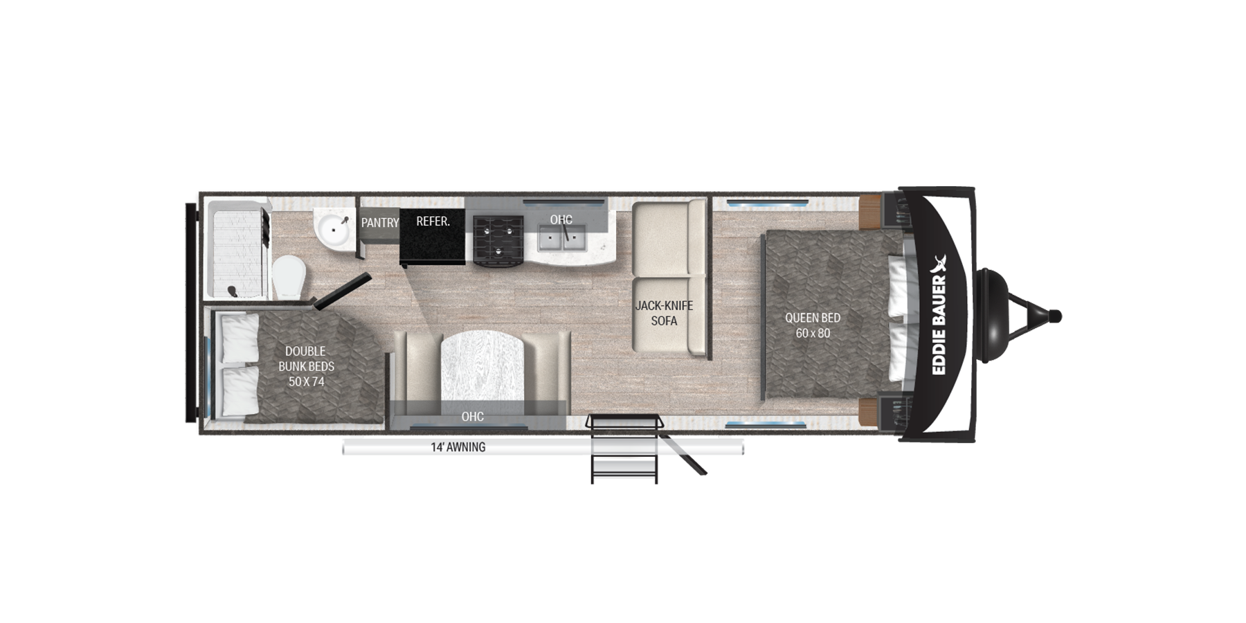 View 2025 Heartland Eddie Bauer EBS 251BH complete specs and manufacturer brochures