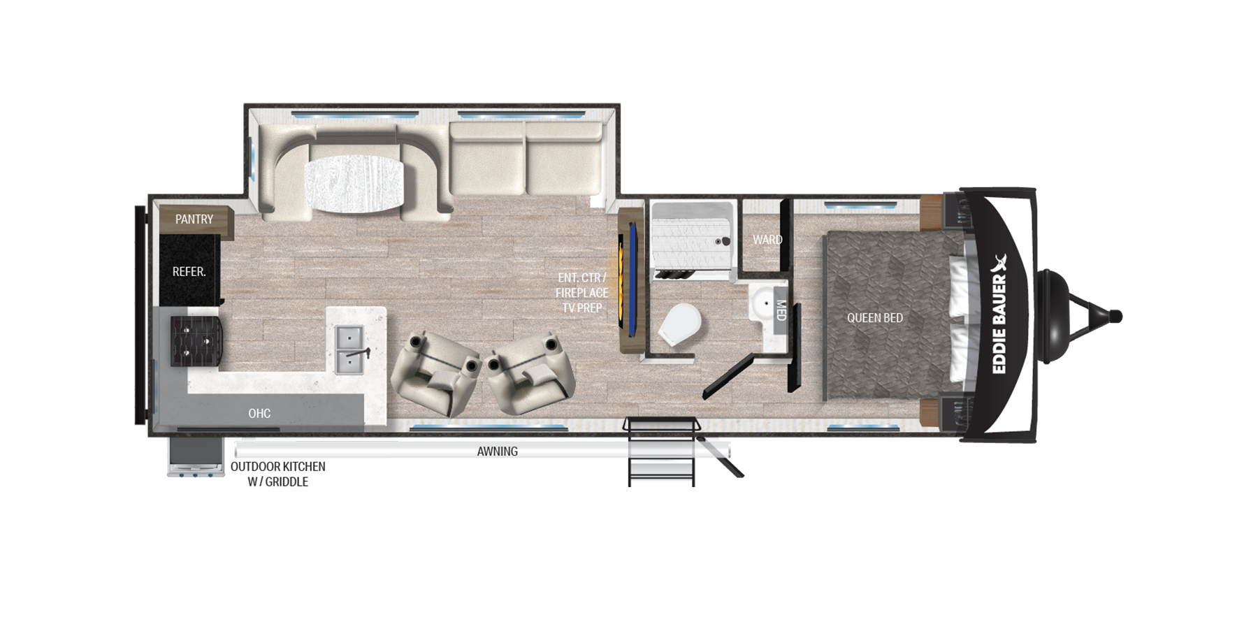View 2025 Heartland Eddie Bauer EBS 300RK complete specs and manufacturer brochures