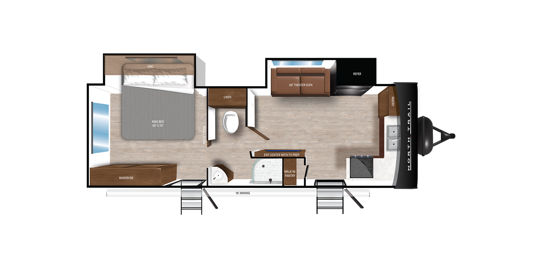 View 2025 Heartland North Trail 2111-FK complete specs and manufacturer brochures