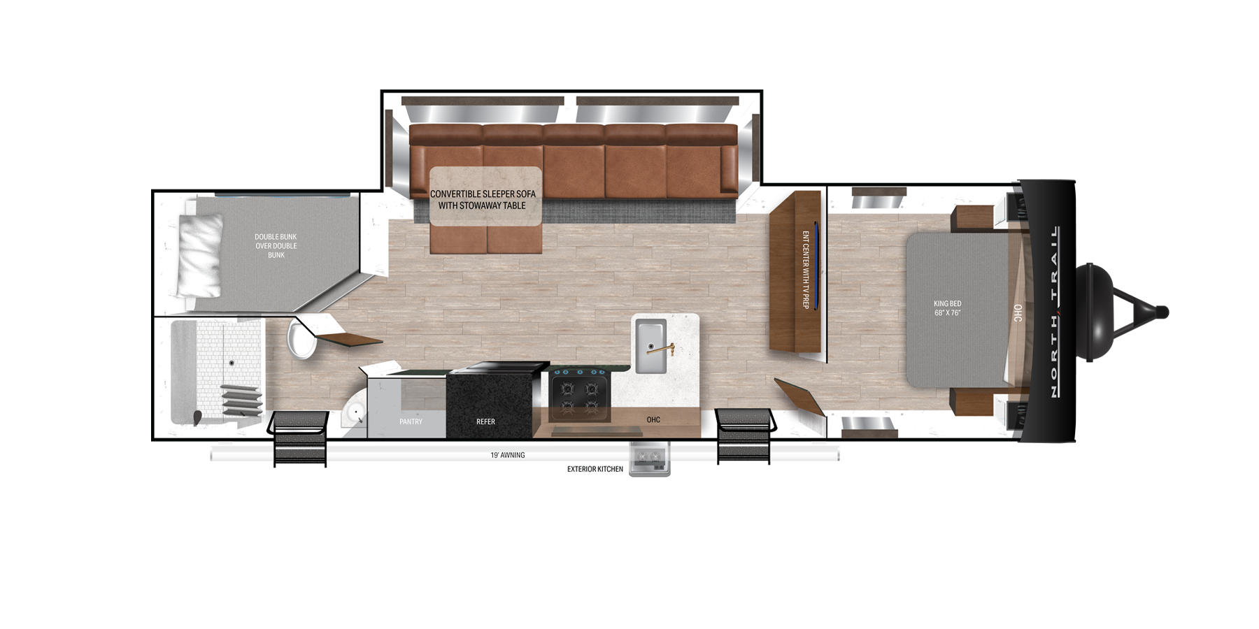 View 2025 Heartland North Trail 27DBH complete specs and manufacturer brochures